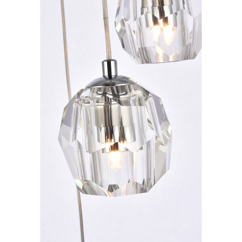 Luminaire suspendu Swampscott, Chrome, 10 lumières, H 146 po x l 11 po x P 3,7 po