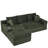 94.5" Corduroy Upholstered Modular Sofa, Compression Foam Bonless Sofa & Chaise with Cupholder and Side Pocket-1750224116