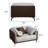 48.43''Wide Upholstered Faux Leather Accent Chair,  Mid-Century Modern Sofa Armchair Couch with 1 Pillow-123176106
