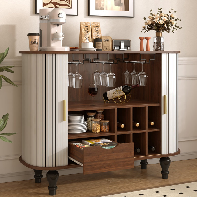 Buffet de 39 pouces avec 3 porte-verres, White