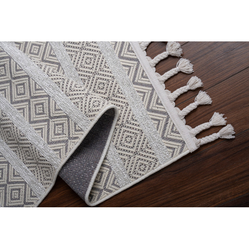 Antibacterial Hall Carpet, White, 39.4 x 78.7 inches | 64% Cotton, 21% Polyester, 15% Chenille | Machine Woven, 1.5 lbs/sq ft | Pile Height: 0.2 inches | Washable, Easy to Clean, Ideal for Living Spaces