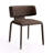 Saddle Leather Dining Chair Upholstered Side Chair With Padded Seat, Wingback Vanity Chair With Metal Frame For Dining Living Room Vanity Office, Brown-1200646828-1191798956