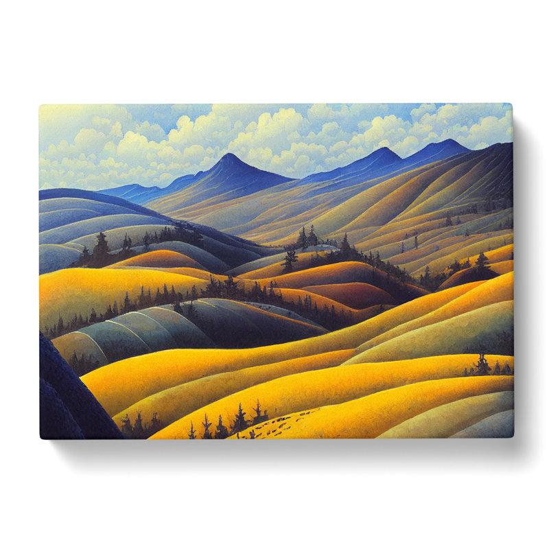 Fierce Spring Meadow Landscape - Wrapped Canvas, 35cm H x 50cm W x 3cm D