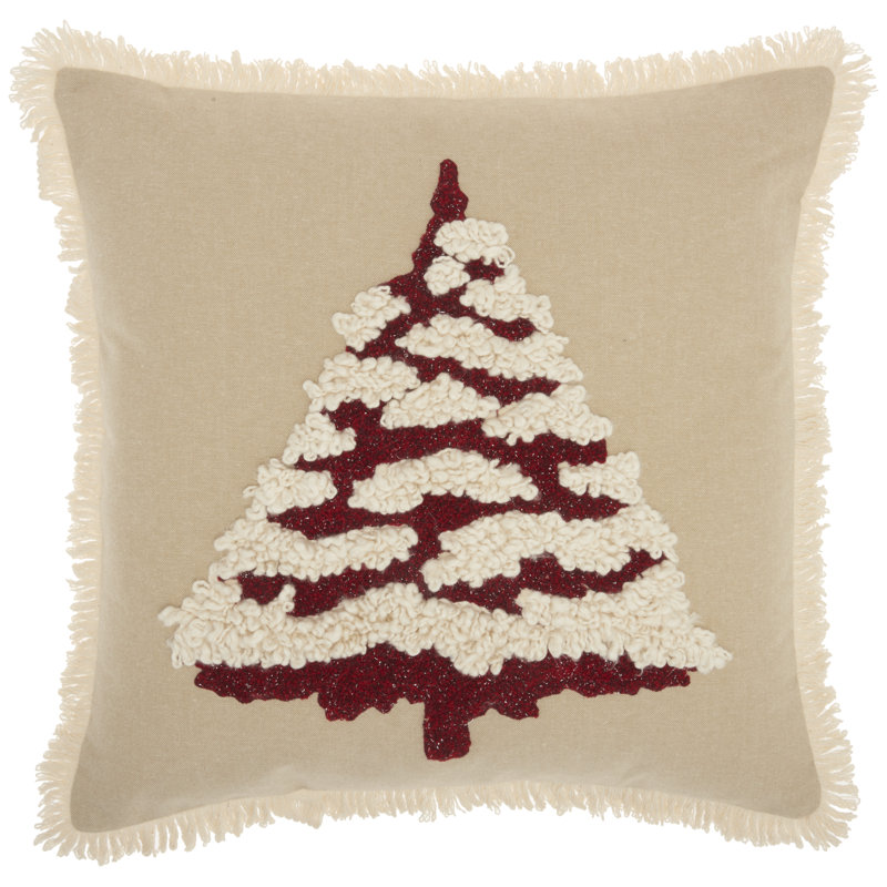 Floral Cotton Throw Pillow