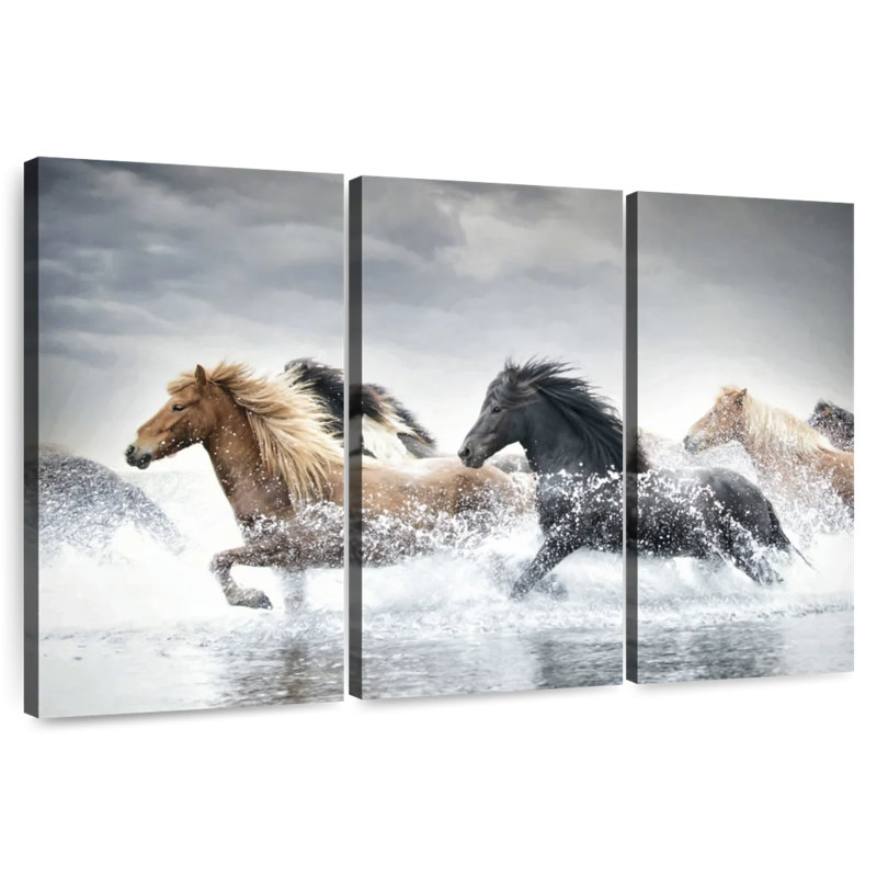 Horse Run III, H 28 po x l 45 po