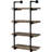 Black And Rustic 4 Shelf For Office, Space Feature Oak Functional Shelving Unit-121115243-121115244