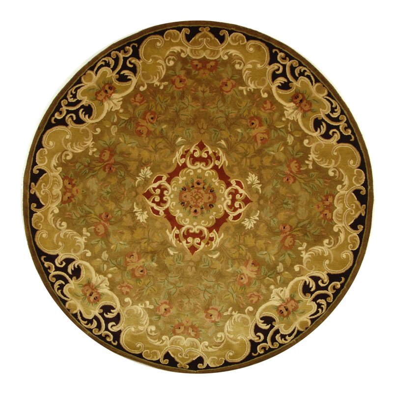 Alger Hand Tufted Wool Oriental Rug, Round 6'