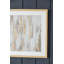 Ensemble d'art mural encadré doré et gris 20,8 x 20,8 x 1,2 po avec couvercle en verre, ensemble de 2