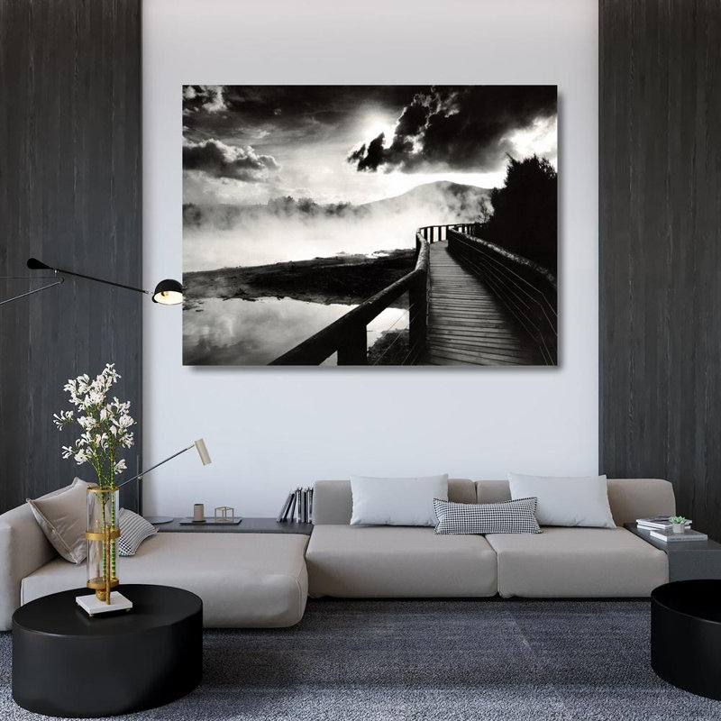 Passerelle sur le lac, H 36 po x l 48 po