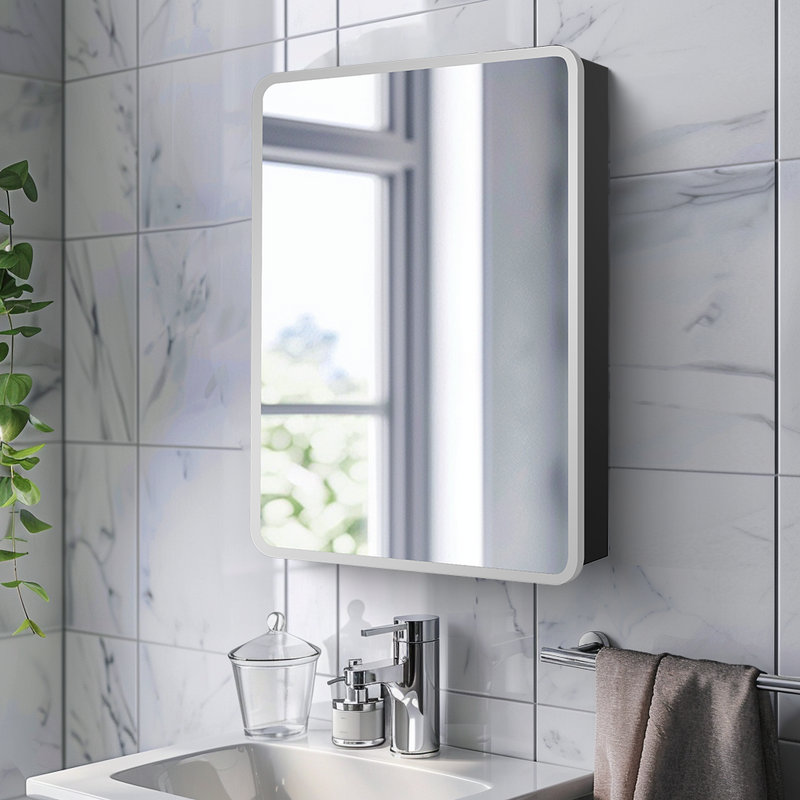 Armoire Ã  pharmacie de salle de bain de 24 x 30 pouces, armoire Ã  miroir murale ou encastrÃ©e avec rangement pour meuble-lavabo