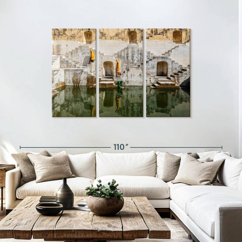 Lilie Jaipur Stepwell, 48" H x 74" W