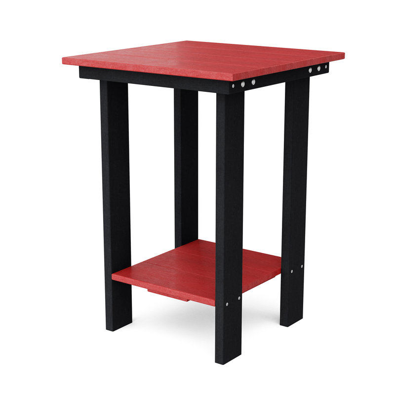Table de balcon contemporaine, Rouge cardinal / Noir
