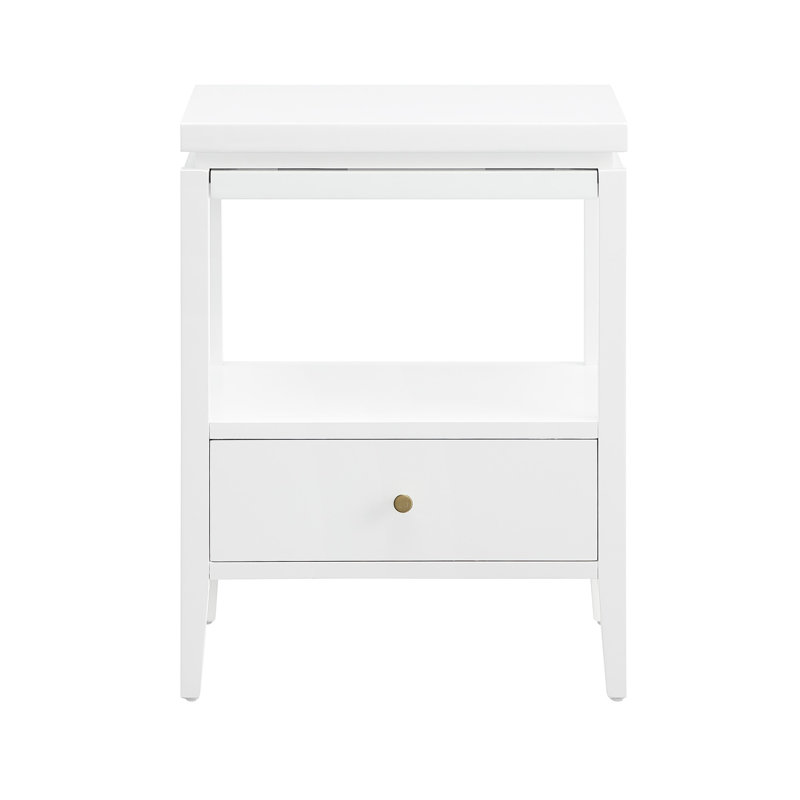 Table de chevet moderne et minimaliste, Blanc