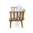 Outdoor Wooden Loveseat With Cushions  55.50" W X 27.00" D X 25.50" H