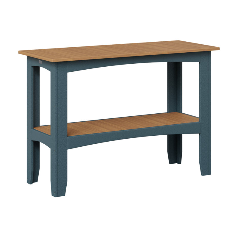 Outdoor Bar Table, Slate, Natural Teak