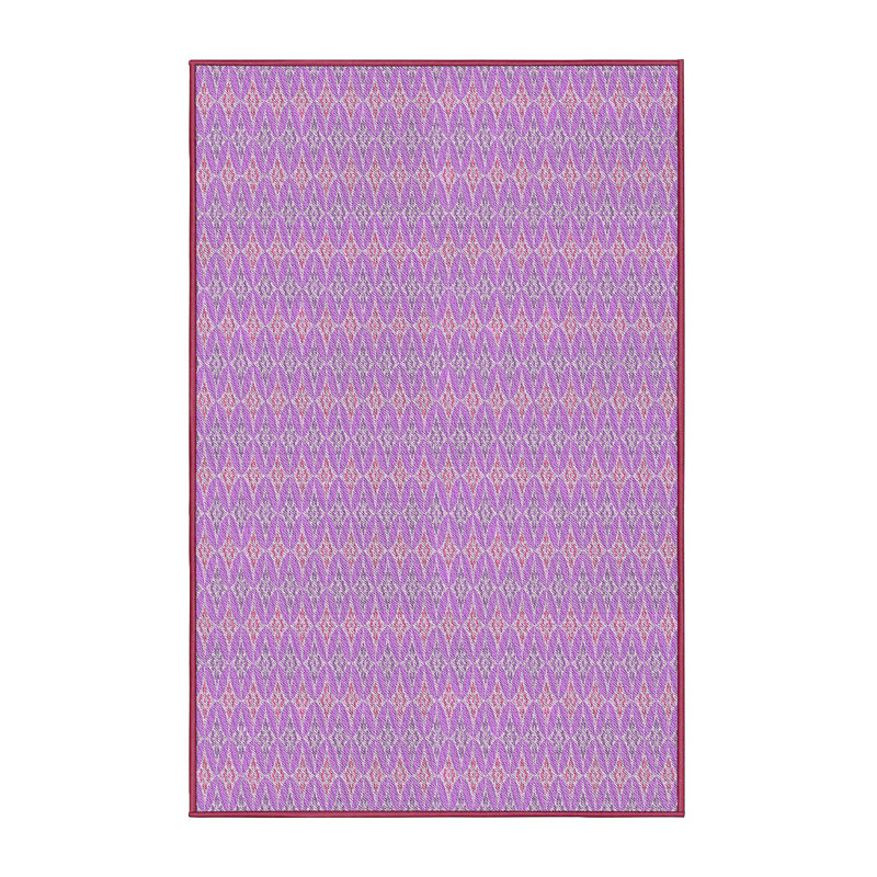 Tapis vert/brun à motifs, Rectangle 2 pi x 5 pi