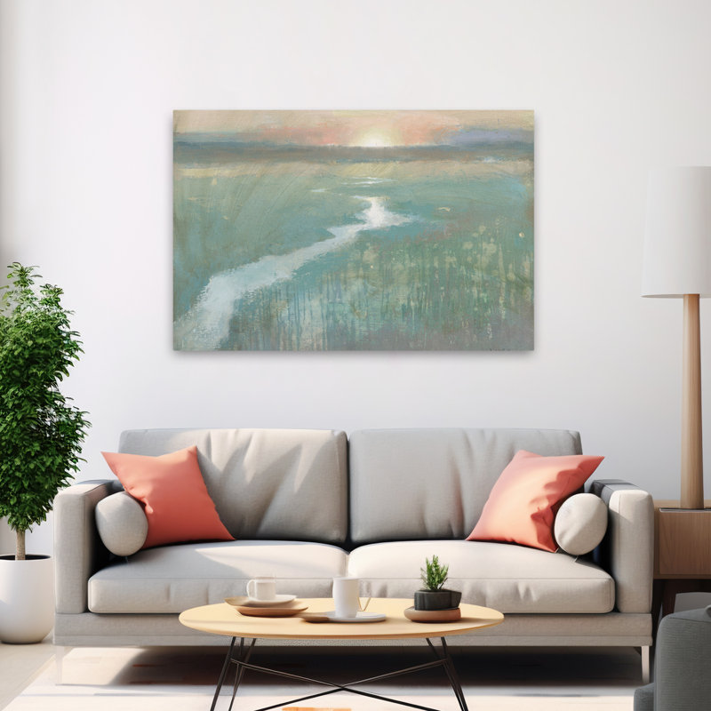 Contemporary And Traditional Evening Stream, 60" H x 40" W