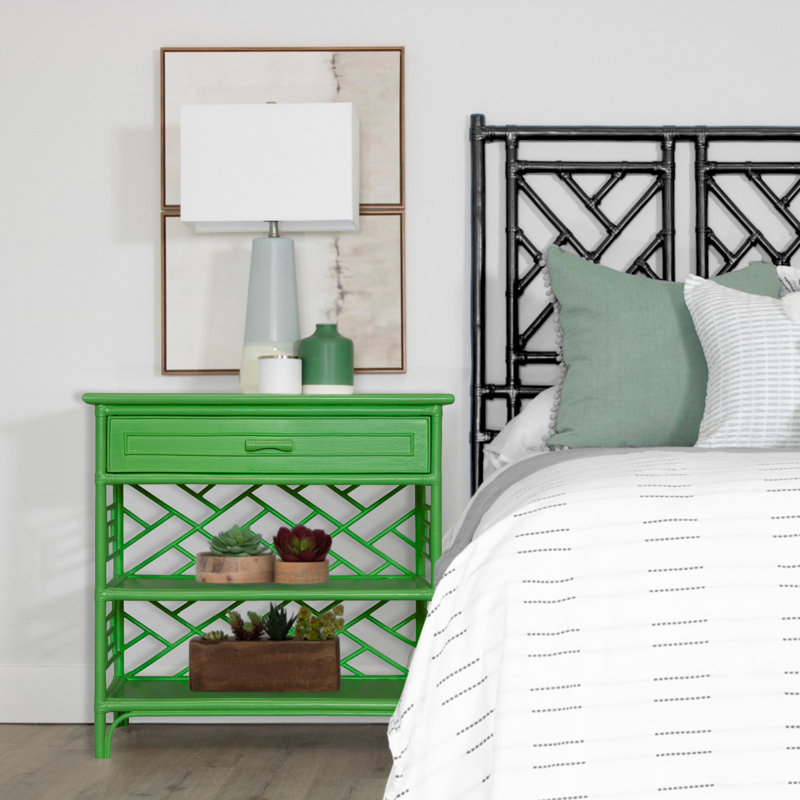 Chippendale End Table, Bright Green