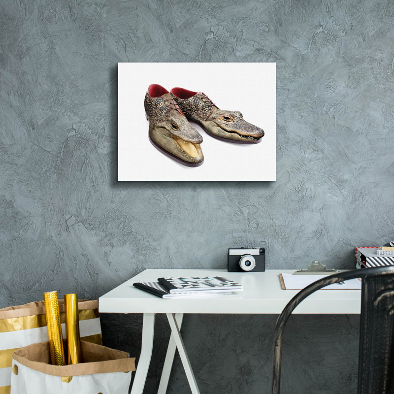 Toile épique Graffiti «Alligator Shoes» par John Hovenstine, 16 po x 12 po