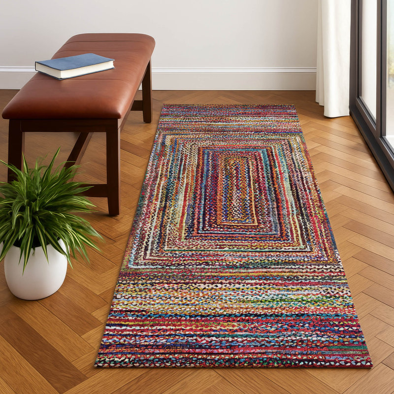 Premium Machine Washable Bucz AMF1725 Geometric Rug, Runner 2'3" x 7'6"