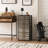 12-Drawer Storage Cabinet, Industrial Style, Black Metal Frame, Antique Brass Handles, for Home Office Organization