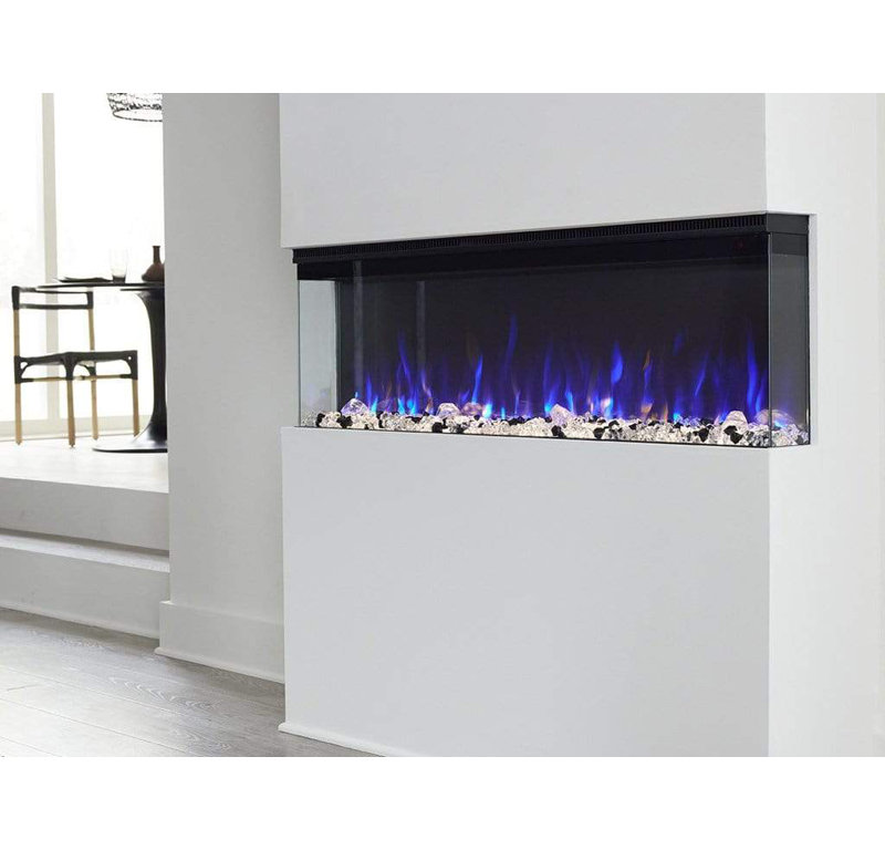 Sideline Infinity 72" Black 3-Sided Smart Electric Fireplace