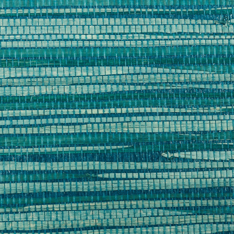 Dyed Raffia Wallpaper, Peacock
