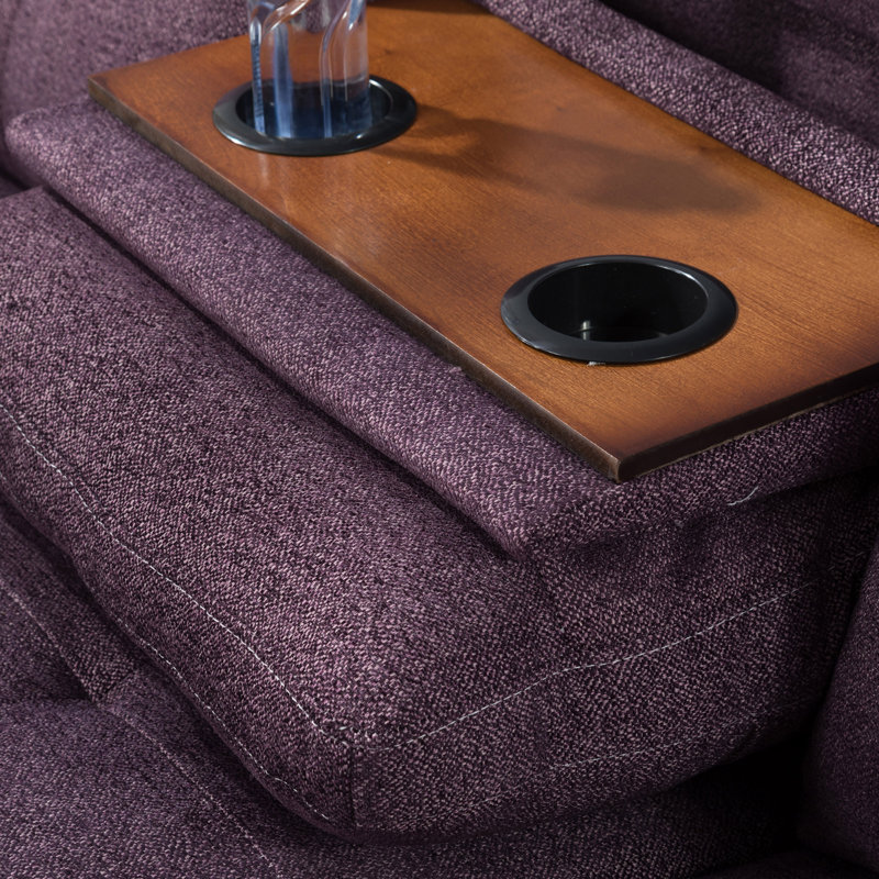Canapé modulaire en L de 97,5 po de largeur Budapest, Orienté à droite, Mauve 100% lin