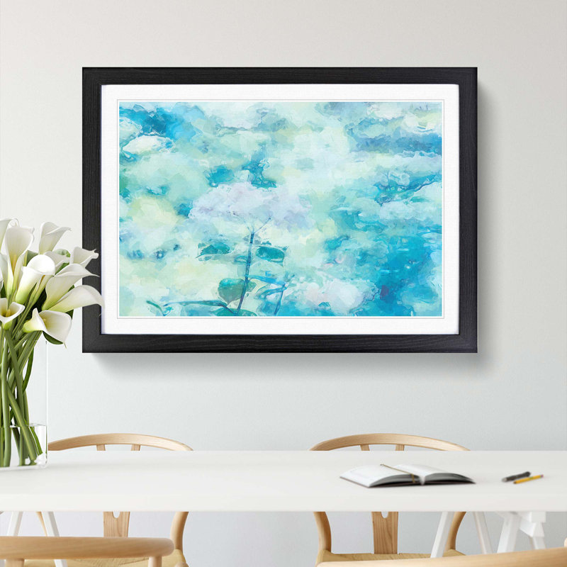 Flower Petals in Abstract - Framed Print, 50cm H x 76cm W x 2cm D, Black