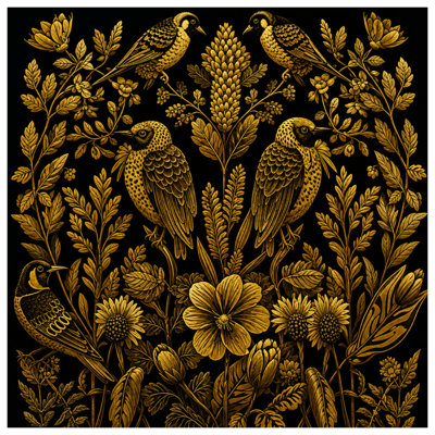 Coussins Golden Birds Botanical