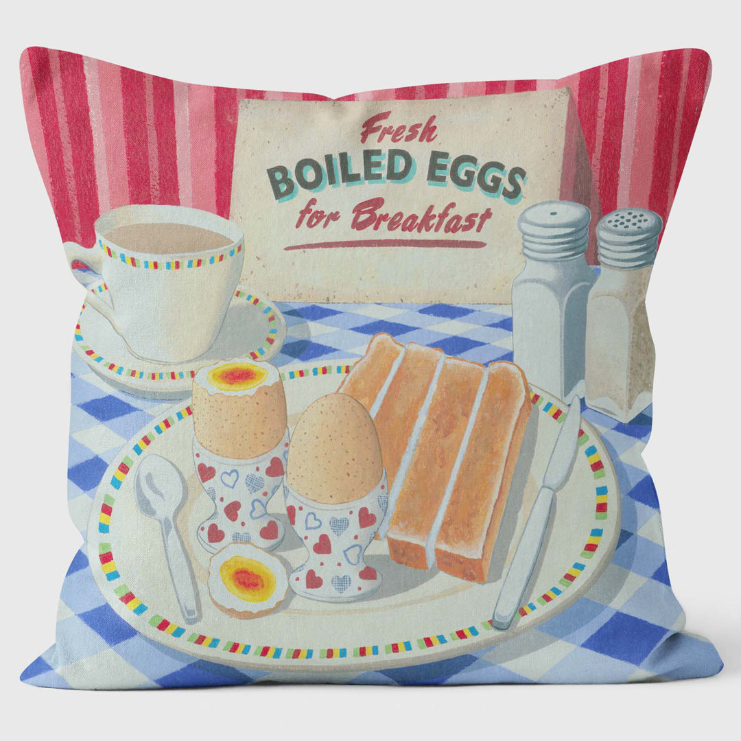 Boiled Eggs for Breakfast - Martin Wiscombe Cushion