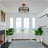 3-Light Matte Black Drum Farmhouse Semi-Flush Mount