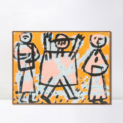 Impression giclée sur toile encadrée, série n° 128, par Paul Klee. Décoration murale pour salon, maison ou bureau (cadre mince couleur bois, 76 x 102 cm).