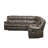 Tavin Taupe Faux Leather Manual Recliner Sectional Sofa w/ Cupholder Console