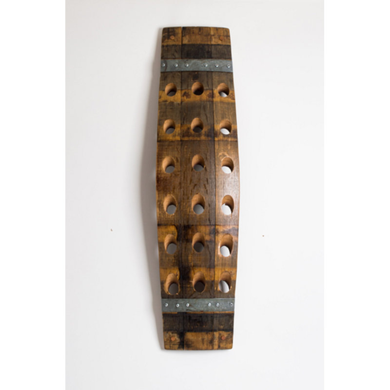 Watertown 18 Bottle Solid Wood Wall Mounted Wine Bottle Rack in