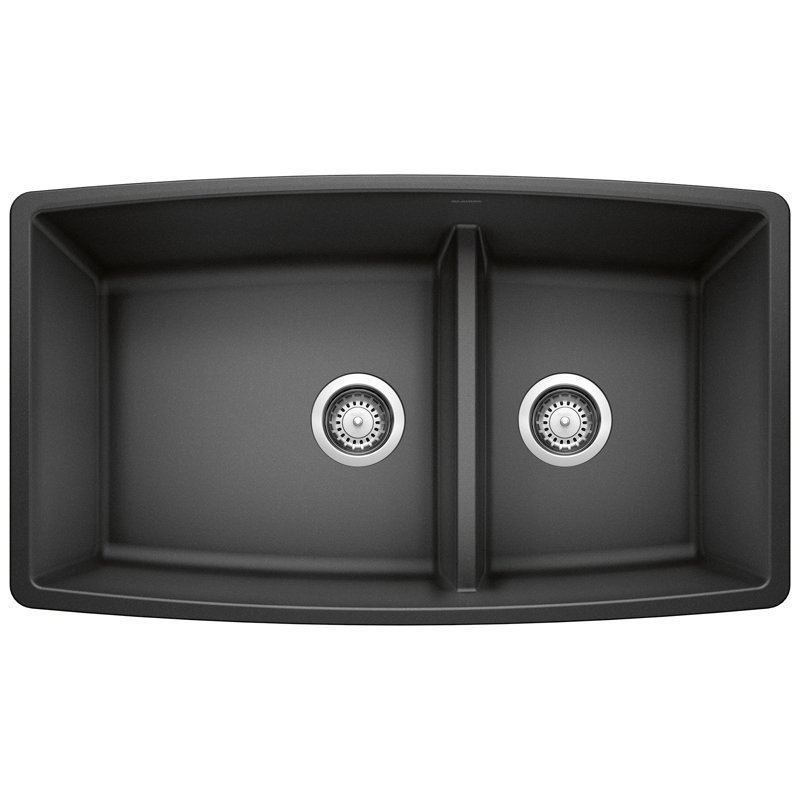Évier de cuisine à double cuve encastrable 60/40 Performa SILGRANIT - Anthracite, Anthracite