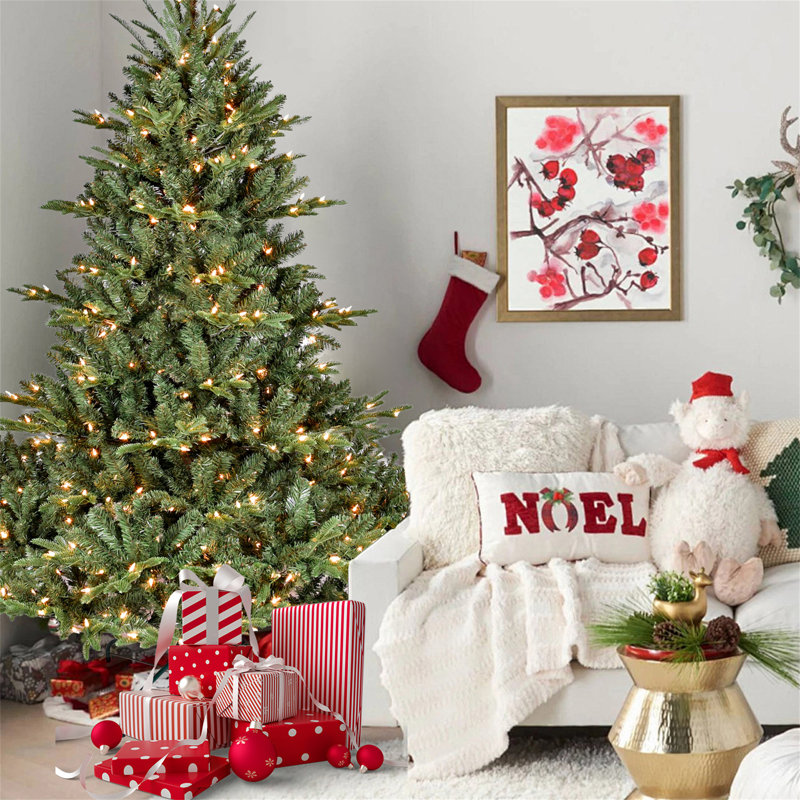 Arbre de Noël 6 pi avec 500 lumières UL - branches mixtes PE / PVC, H 6 pi 