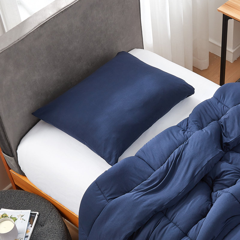 Cache-oreiller, Standard, Bleu