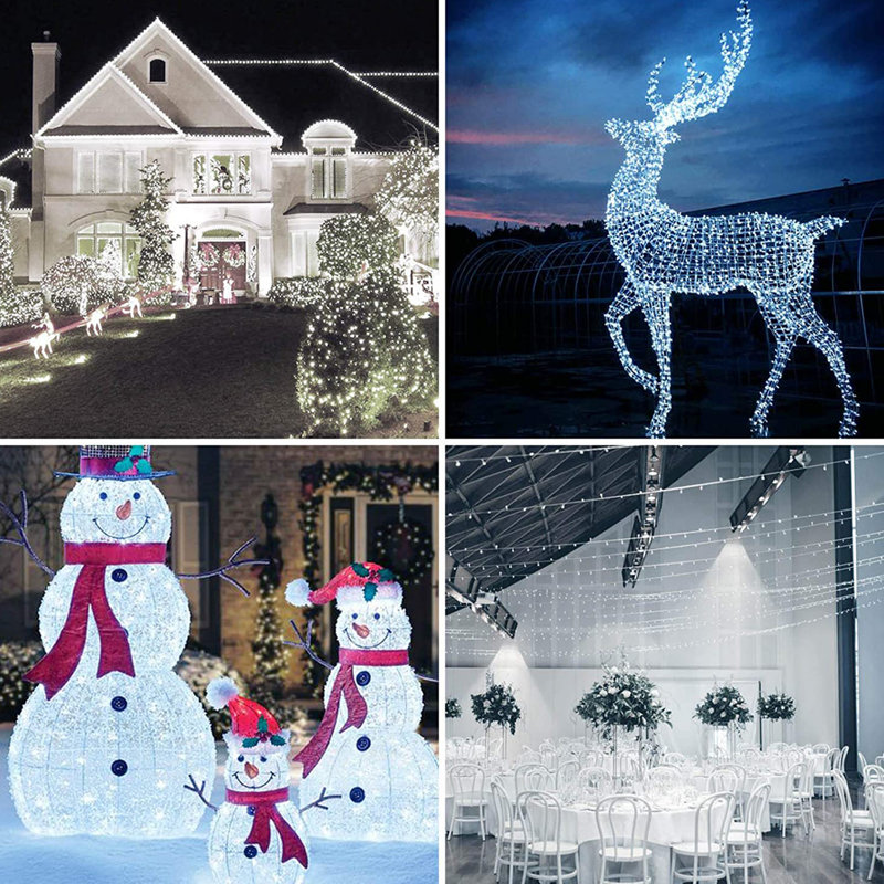 Guirlande de Noël 32,8 pi, Blanc