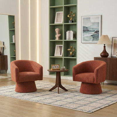 Caleigha Upholstered Swivel Barrel Chair