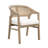 Eldora 7-Piece Mid-Century Modern Dining Set With Cane Back Chairs And Rectangular Pillar Base Table
