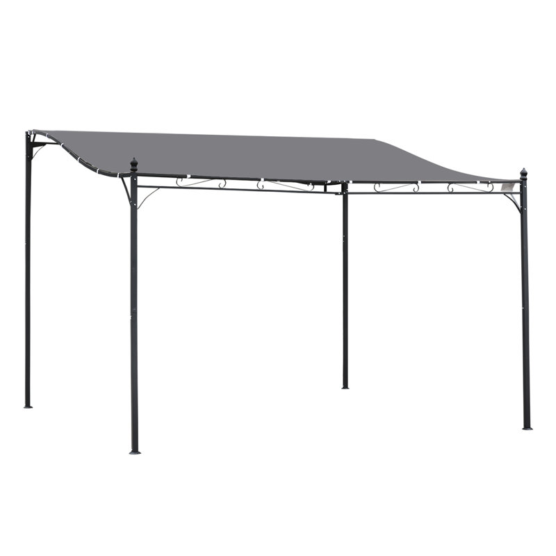 Ahzaria 4 x 3m Metal Patio Gazebo, Grey