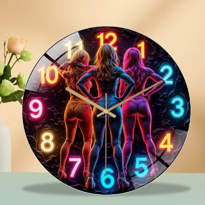 Art - 12'' Modern Glass Wall Clock