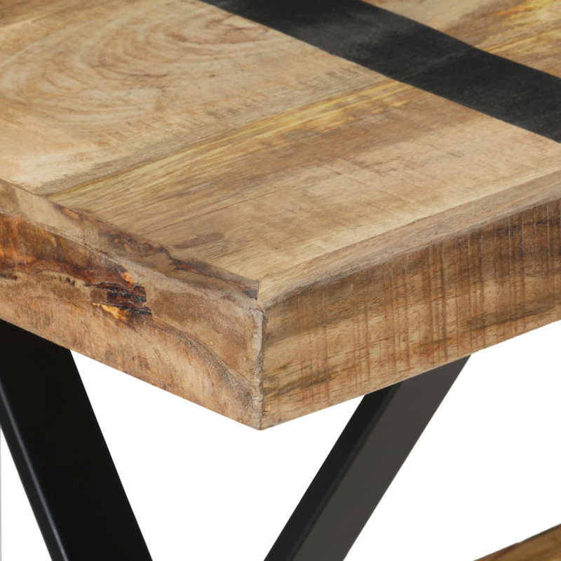 Dining Table 120X60x76 Cm - Rough Mango Wood - Rustic & Durable Design