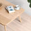 Table basse Sidney - Table basse Mid-Century moderne fabriquée à la main en bois de chêne massif Sidney-1872553051