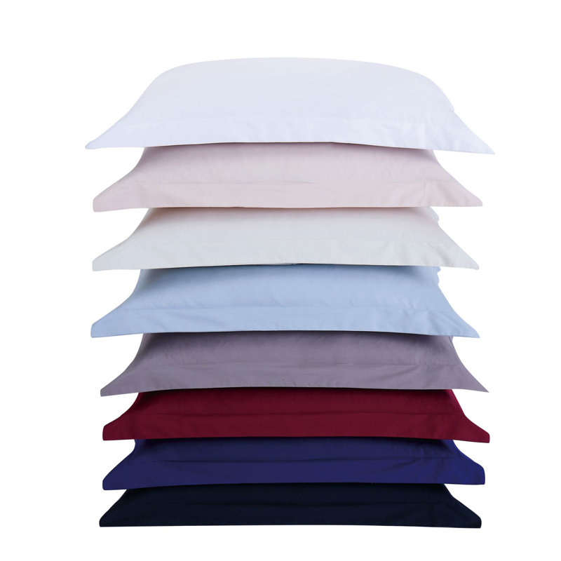 Jededian 100% Cotton Percale Duvet Cover Set, King Duvet Cover + 2 Shams, Blush
