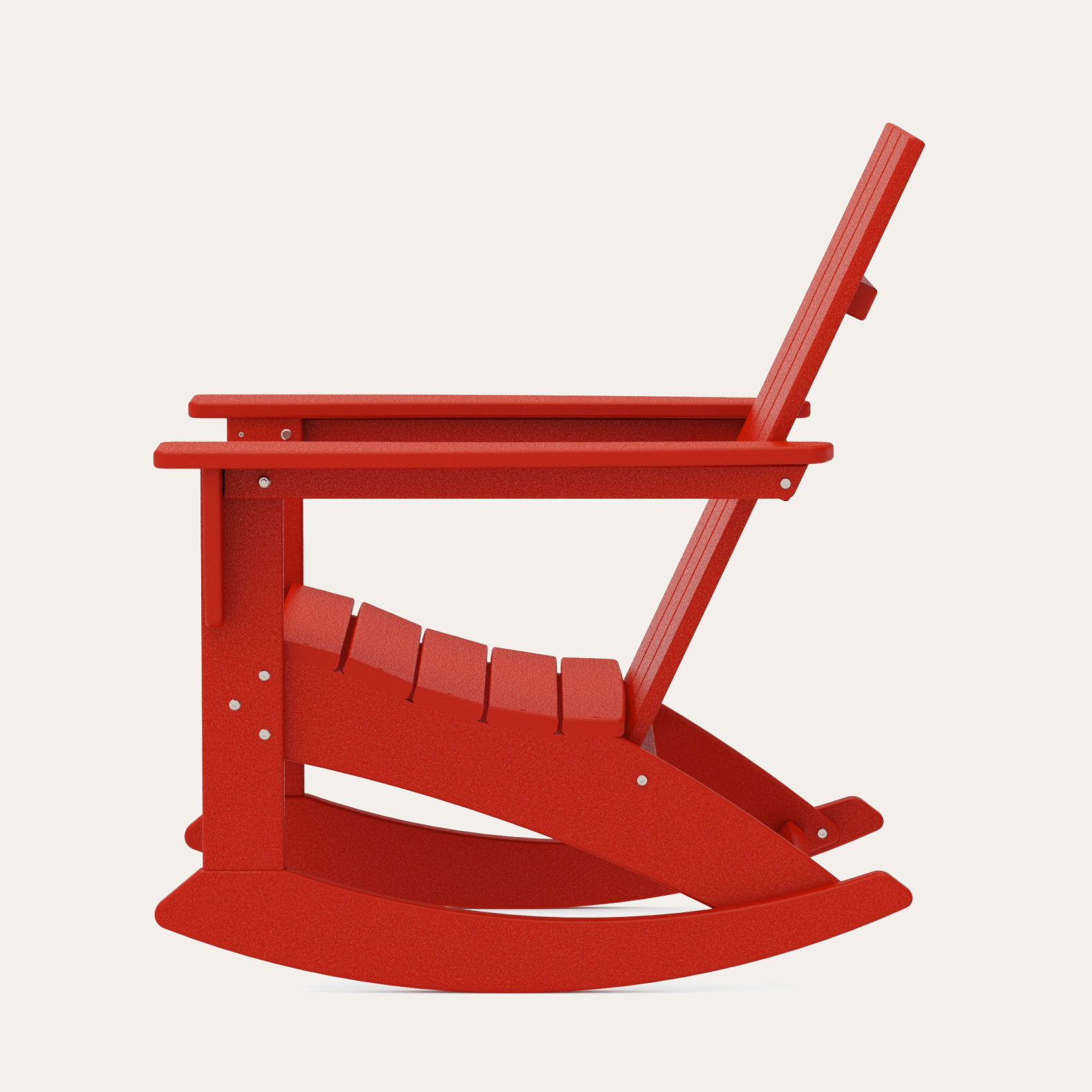 POLYWOOD® Modern Adirondack Patio Rocking Chair, Sunset Red