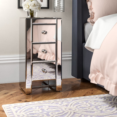 Portalia 30cm W Manufactured Wood Bedside Table