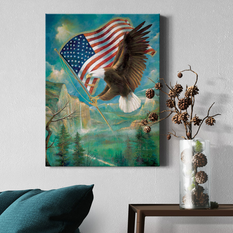 «Pledge of Allegiance», impression sur toile tendue, H 27 po x l 18 po x P 1 po