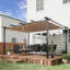 Pergola de patio en aluminium avec abri de pergola rétractable 10 po x 13 po Outsunny
